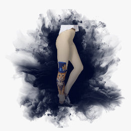 Leggings Chaussettes haut-de-forme chat Rose Bleue