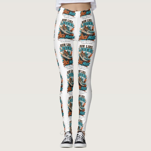 Leggings Chaussure de course Art Legend Pace Mode Rétro (Devant)