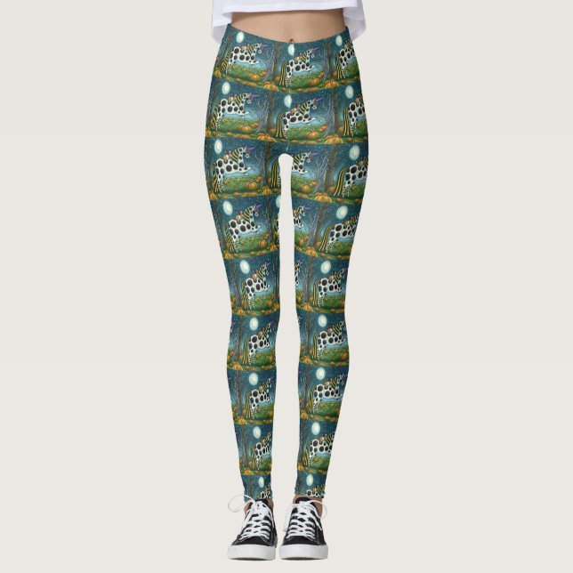 Leggings CHAUSSURES NOIRES ET MICE HALLOWEEN LEGINGS Orange (Devant)