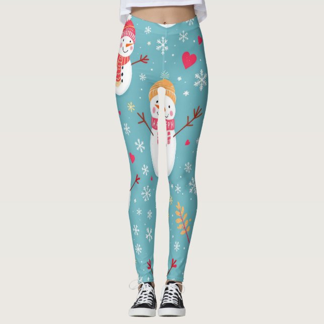 Leggings Cheerful Snowmen (Devant)
