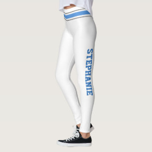Leggings Cheerleaders bleus et blancs Personnaliser les lég