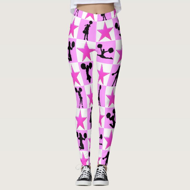 LEGGINGS CHEERLEADING LEGINGS INCONTOURNABLE ROSE STAR (Devant)