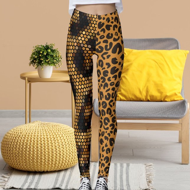 Leggings Cheetah Leopard Faune Chat Motif Peau animale (Créateur téléchargé)