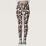 Leggings Cheetah ou Motif léopard blanc et d'or<br><div class="desc">motif animal tacheté de Cheetah ou de Leopard cool blanc et d'or. Le Poster de animal Big Cat utilise des feuilles d'or et d'un style faux moderne. Le Cheetah Print fait un grand cadeau pour une fête sauvage.</div>