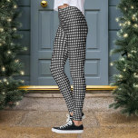 Leggings Chèque de bison noir et blanc à bille de bûcheron<br><div class="desc">Personnaliser pour choisir une couleur</div>