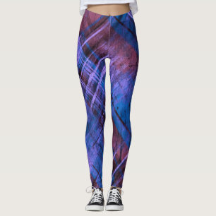 Leggings Chèque Tartan pourpre bleu Bourgogne Mix
