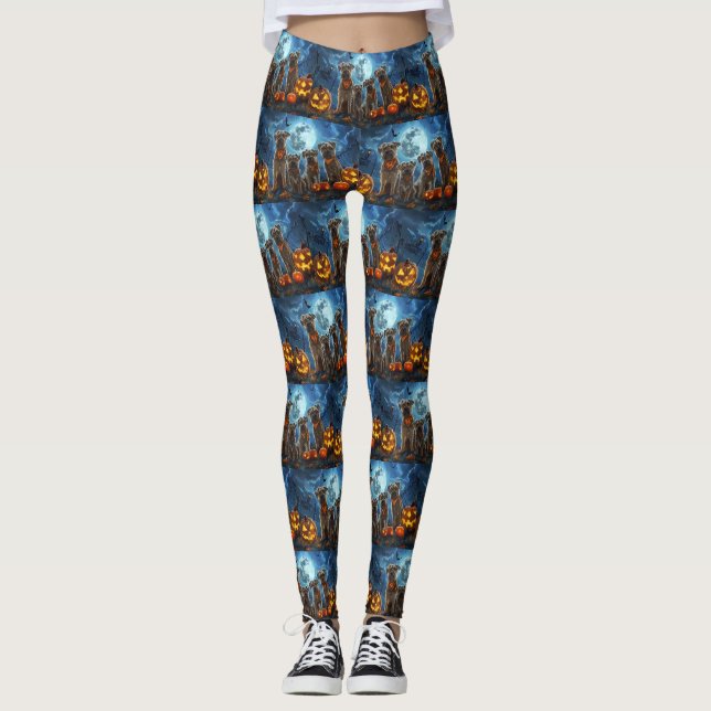 Leggings Chesapeake Bay Terrier Halloween Éffrayant (Devant)