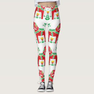 Leggings Cheval de Dala suédois : Art folklorique