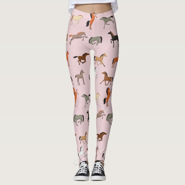 Leggings Cheval Imprimer Motif, Femmes & Filles Enfant, Fem (Devant)