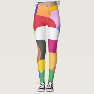 Leggings Chevauchement des échelles cercles motif