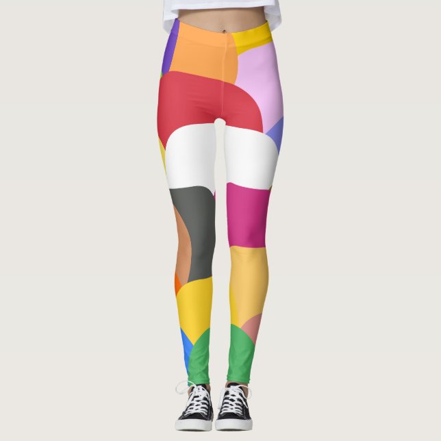 Leggings Chevauchement des échelles cercles motif (Devant)