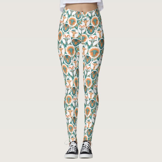 Leggings Chèvres Hipster | par TotallyGoatally™ (Devant)