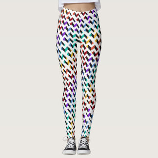 Leggings Chevron multicolore