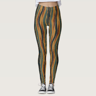 Leggings Chevron rayures dans les tons de la Terre