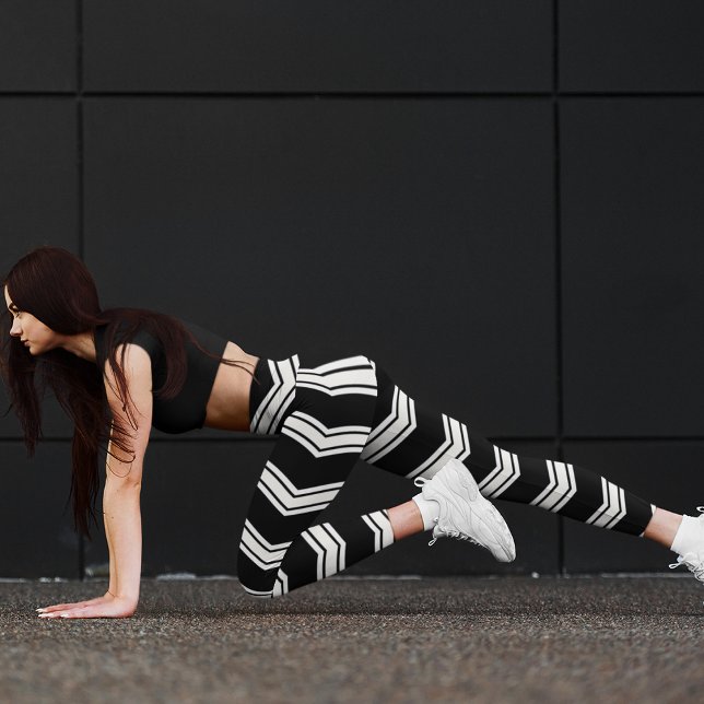 Leggings Chevrons Bleus Et Blancs (Créateur téléchargé)