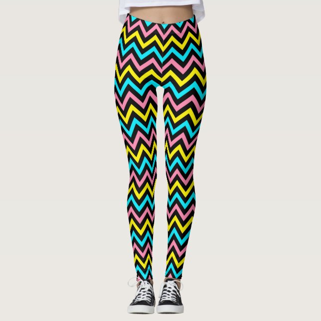 Leggings Chevrons Vibrant (Devant)