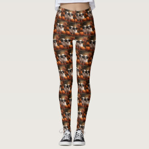 Leggings Chi-Japon Puppy Automne Délice Citrouille