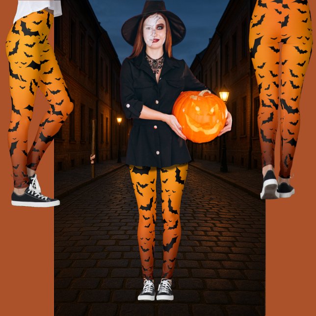 Leggings Chic, Amusant et Polyvalent Chauves-souris Épouvan (Créateur téléchargé)