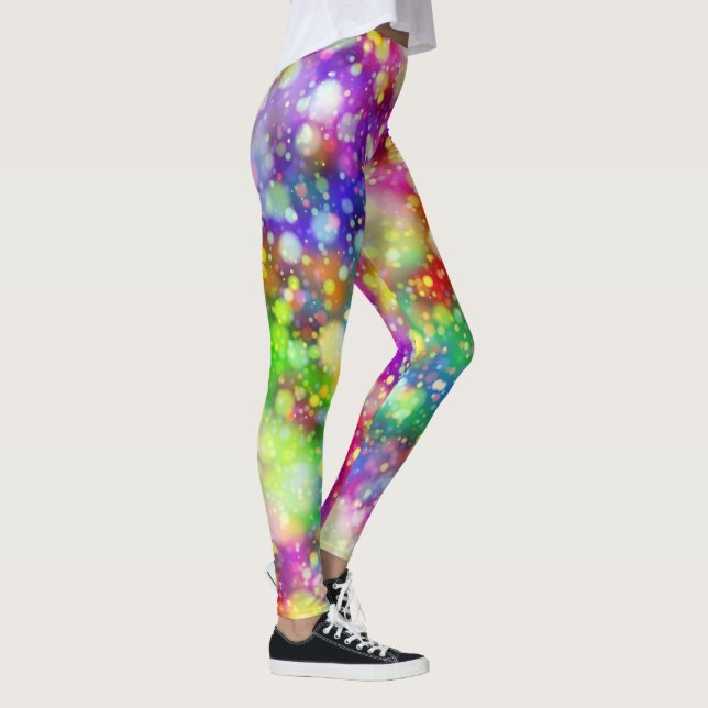Leggings Chic Artsy Rainbow Bokeh Workout (Droite)