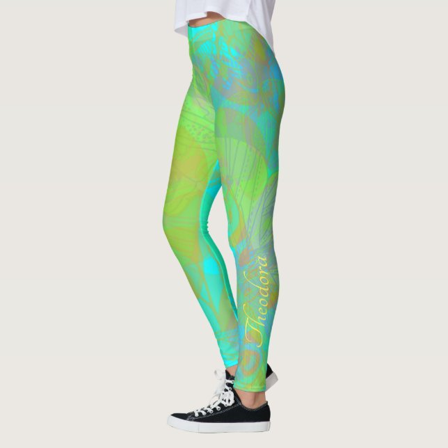 Leggings Chic Butterfly Aquamarine (Gauche)