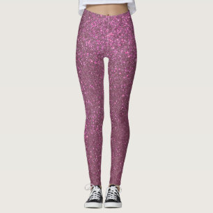 Leggings Chic Elegant Plum violet Parties scintillant mouss
