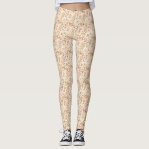 Leggings Chic Gold Blush Pink Empreinte de léopard