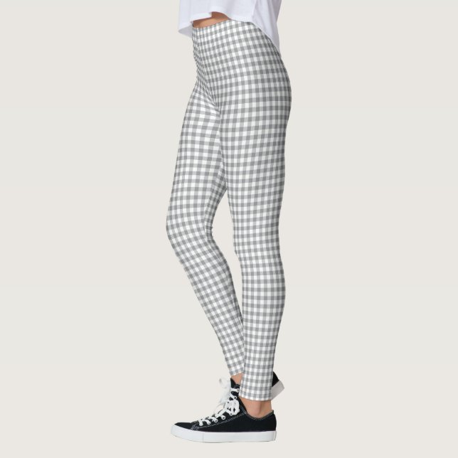 Leggings Chic moderne Buffalo gris Plaid (Gauche)