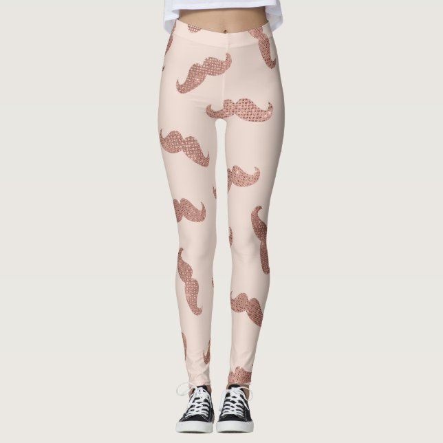 Leggings Chic moderne Rose or rose Parties scintillant mous (Devant)