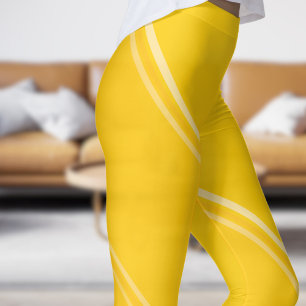 Leggings Chic orange jaune sous Pale Jaune Bandré Impressio