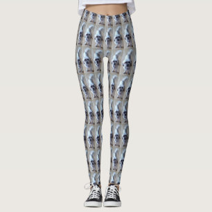 Leggings Chien blanc maltais photo carrelée Mignon