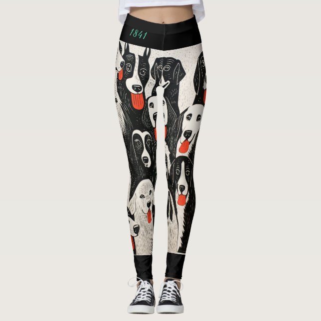 Leggings chien chiot (Devant)