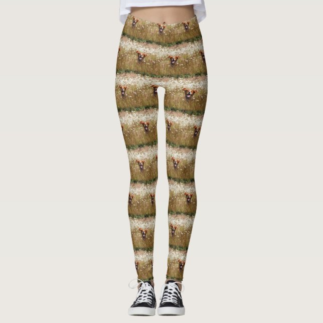Leggings Chien dans les légendes d'herbe (Devant)