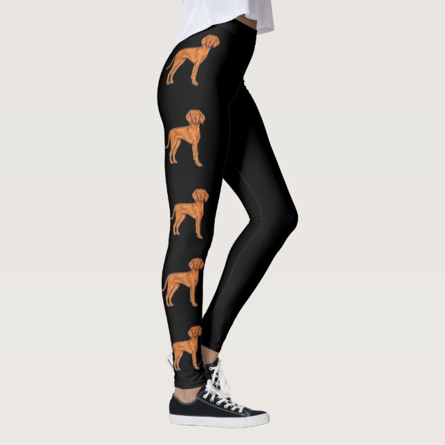 Leggings Chien de race Magyar Vizsla drôle dessin animé noi (Droite)