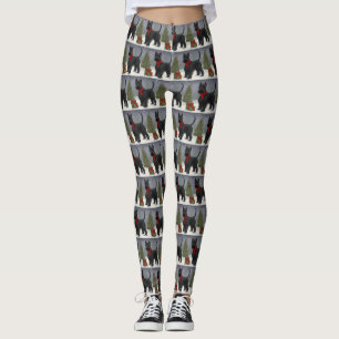 Leggings Chien de Terrier écossais en Noël de neige