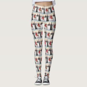 Leggings Chien du Labrador à Noël de neige