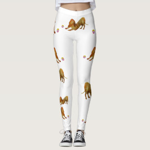Leggings Chien et boule Watercolo de teckel