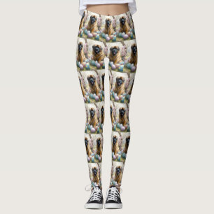 Leggings Chien Mastiff Tibétain avec Vacances de Pâques 