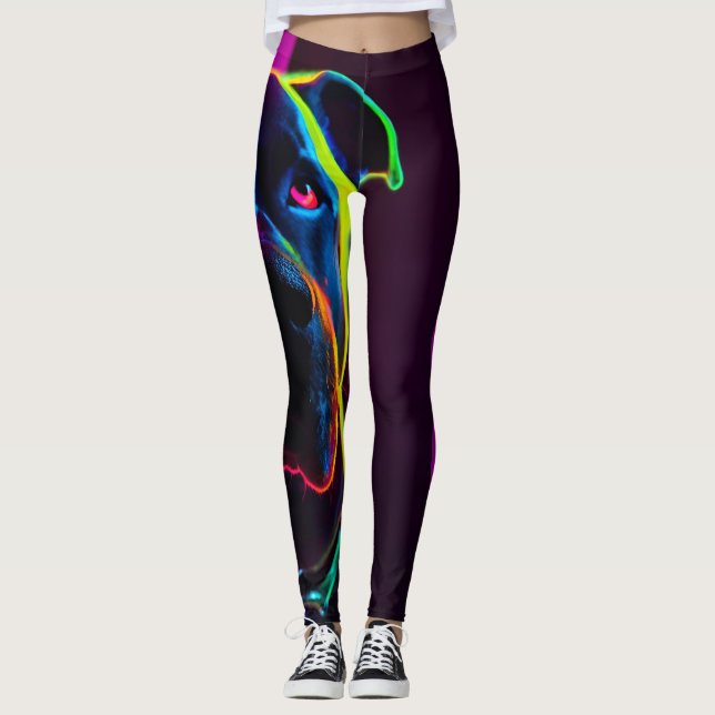 Leggings chien néon (Devant)