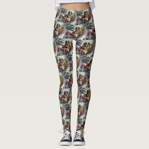 Leggings Chien Saint-Bernard Noël Festif