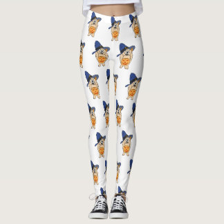 Leggings Chien Sorcière Citrouille