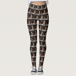 Leggings Chien tibétain de Terrier en Noël de neige