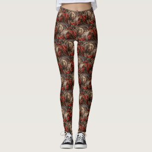Leggings Chien Weimaraner Noël Fêtard