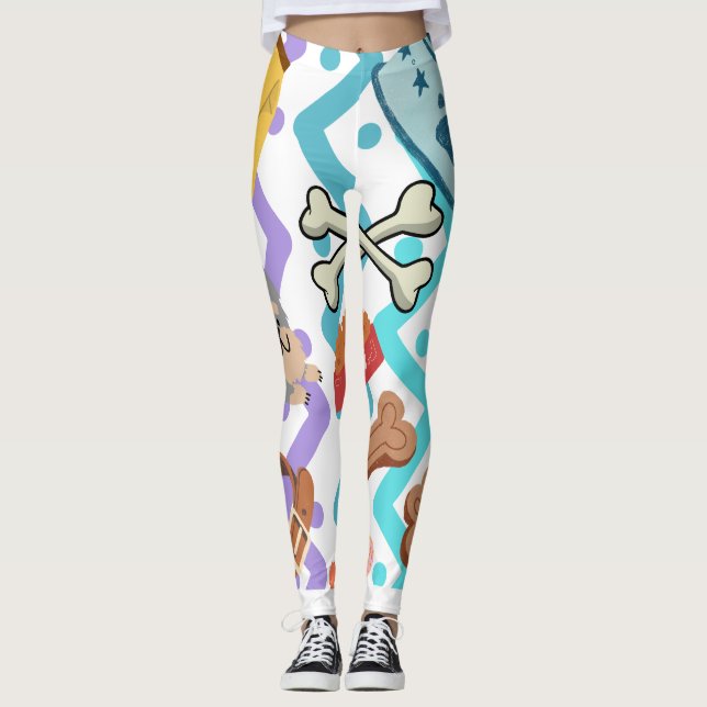 Leggings chiens amateurs vibes gym (Devant)