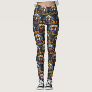 Leggings Chiens bergers allemands Citrouille Halloween drôl