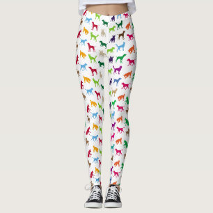 Leggings Chiens colorés silhouettes