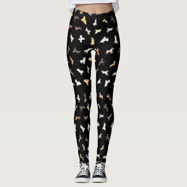 Leggings Chiens courants (grand motif) (Devant)