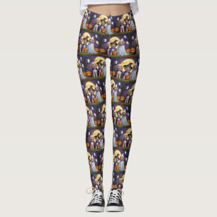 Leggings Chiens de Coton De Tulear Citrouille Halloween Fun