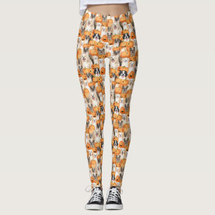 Leggings Chiens d'Halloween - Races de chiens mignons avec 