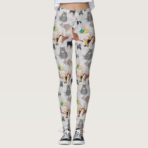 Leggings Chiens Et Chats Cutes Design Motif