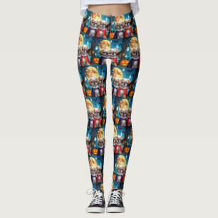 Leggings Chiens Pekingese Citrouille Halloween drôle